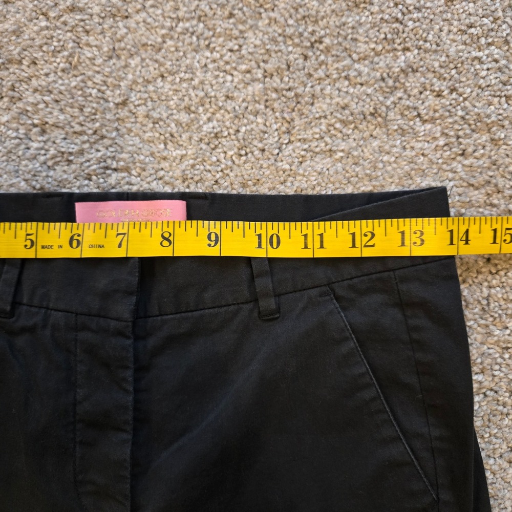 Golden Goose Black Straight Leg Chino Pants Raw Hem Frayed Trim - Picture 11 of 15